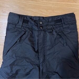 Kids Snow Pants, Youth Size Medium(8), Black, Winter, Adjustable Waist, Pockets